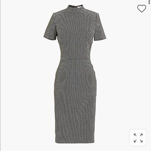 J. Crew Short-sleeve mockneck jacquard dress